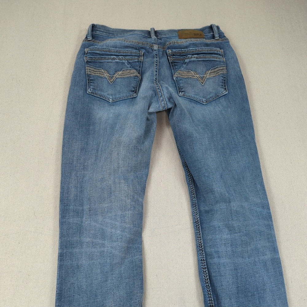 Bke Jeans Mens 34x34 Blue Jake Straight Faded Stretch Casual Preppy - Picture 13 of 15